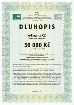 Secured bonds e-finance CZ