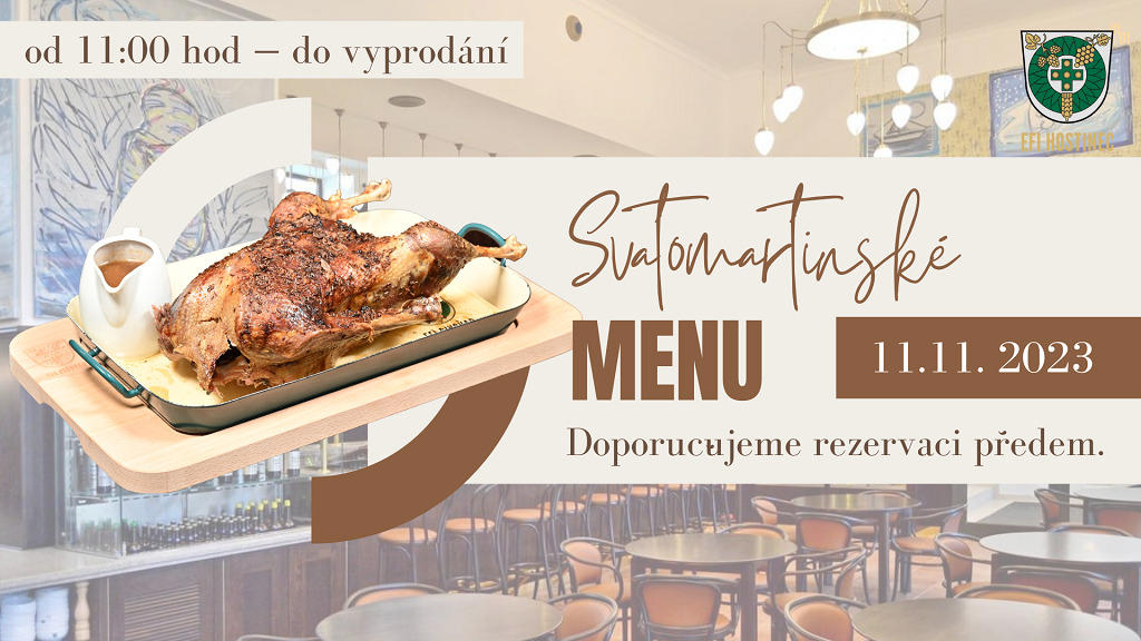 Svatomartinská husa v EFI Hostincích Svatomartinská husa v EFI Hostincích